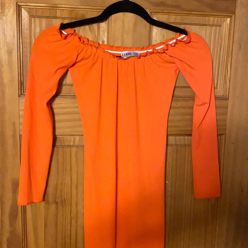 Femme luxe orange dress